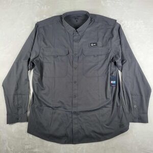 Pelagic Guide Long‎ Sleeve Shirt Men's 3XL Gray Keys Pro Fishing UPF 50+ NWT